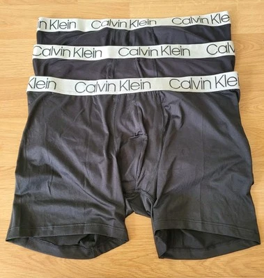 Calvin Klein 3 Pack Men's Black Boxer Briefs NP22140 Size Medium - Image 1 of 2