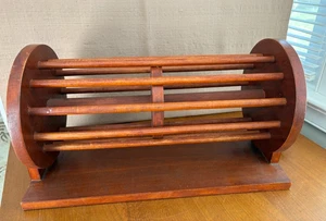 Vintage Large Wooden Fishing Line Dryer Drying Spool Wheel Hand Cranked 20" - Picture 1 of 10