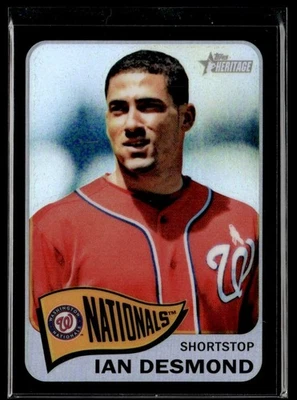 2014 Topps Heritage Chrome Black Refractors Ian Desmond 20/65 Washington - Image 1 of 2