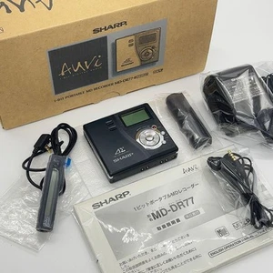 Reproductor de minidisco portátil Sharp Md-Dr77 reproductor de MD con caja original de colección - Imagen 1 de 10