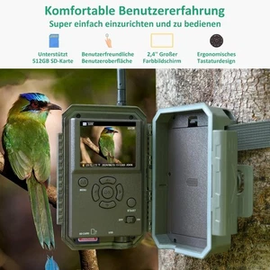 GardePro E8 Wildkamera WLAN App 64MP 1296P Nachtsicht Bewegungsmelder IP66 - Bild 1 von 10