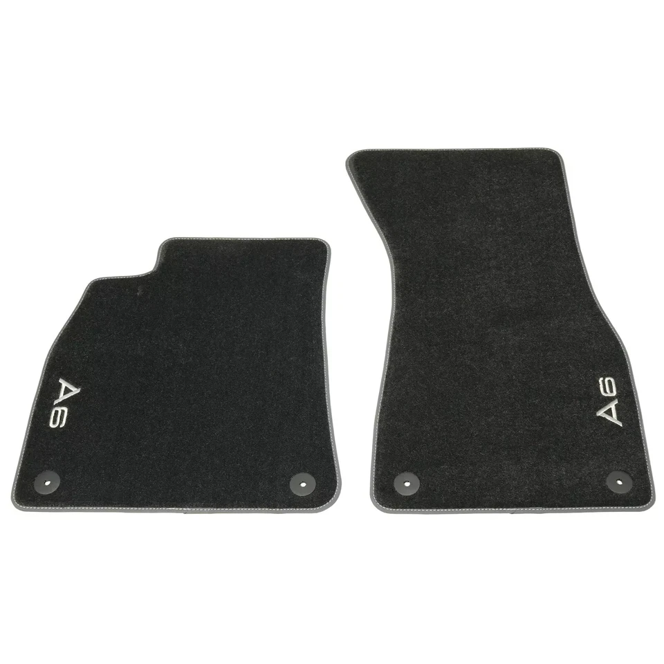 Audi A6 (C8 4A) Floor Mats Premium Velour Textile Fabric Mats Front - Изображение 1 из 1