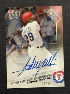 2017 Topps Now Adrian Beltre 3000th Hit Auto #419B 17/99 - Picture 1 of 2