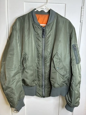 Vintage MA-1 Intermediate Flyers Jacket Alpha Indus. Made In USA Men’s XXL READ  - Image 1 of 4