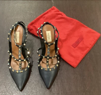 Valentino Garavani Mujer’s Azul Marino Rock Zapatos 100 MM Talla 42 Foto 1 de 3