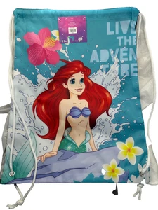 DISNEY Little Mermaid Padded Drawstring Backpack BOXP NWT Make Offer - Picture 1 of 4