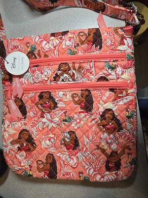 NWT Vera Bradley Triple Zip Hipster Crossbody Bag Disney Moana Adventure - Image 1 of 4