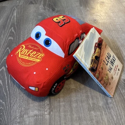 全新 带标签 迪士尼 皮克斯 Lightning McQueen 毛绒 Kohl's Cares 12 英寸 带书 全新 — 第 1/4 张图片