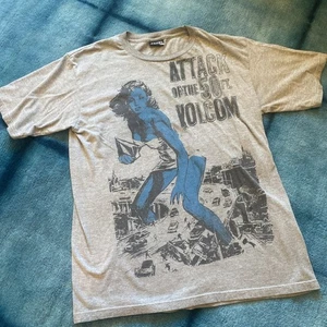 VTG 90s Volcom Skateboards Surf Streetwear Graphic Grey Shirt Size L - Picture 1 of 9
