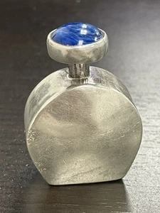 Vintage Sterlingsilber Mexiko Blau Lapis Parfüm Flakon Dekanter 33,6 Gramm - Bild 1 von 5