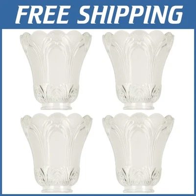 Handcrafted Glass Ceiling Fan Light Covers - Pack of 4 - Image 1 of 4