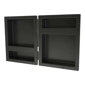 Redi Niche Quad Niche Recessed Shower Shelf- Black, Four Inner Shelves, 32-In... - Picture 1 of 7