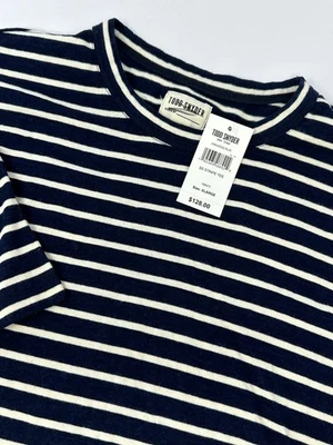 ¡¡NUEVO!! Camiseta Todd Snyder Para Hombre Talla XL Manga Corta Rayas Azul Marino Rayas Z0 Foto 1 de 4