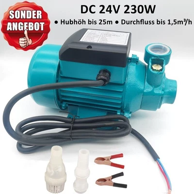 Pumpe Solar Garten Teich Springbrunnen Bachlauf DC 24V 230W bis 25m 1,5m³/h Neu - Bild 1 von 4