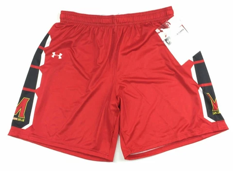 Under Armour Maryland Terrapins Basketball Short Women's L Red Black UJKSS1W Cover