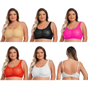 Reggiseno da notte traspirante donna bralette abbigliamento discoteca biancheria intima rete - Foto 1 di 67