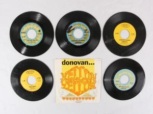 Donovan, Lot of 6 Records, 45 rpm 7", Mellow Yellow, Hurdy Gurdy Man, VG to EX - Imagen 1 de 4