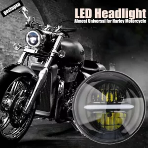 7" LED Projector Headlamp Headlight Lamp Fit For Harley Softail Touring 1994-13 - Picture 1 of 11