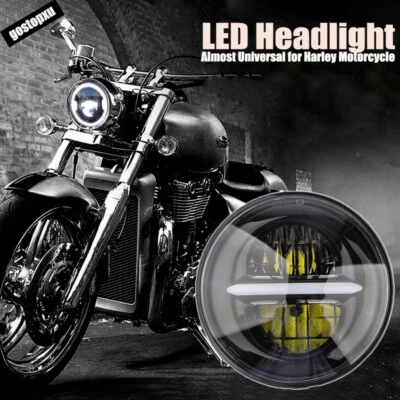 7" LED Projector Headlamp Headlight Lamp Fit For Harley Softail Touring 1994-13 - Image 1 of 4