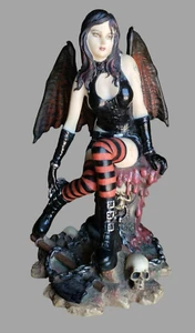 Veronese Design Statue 2008 Figur Goth Girl Engel Dark Wings Vamp Skull Fantasy - Bild 1 von 15
