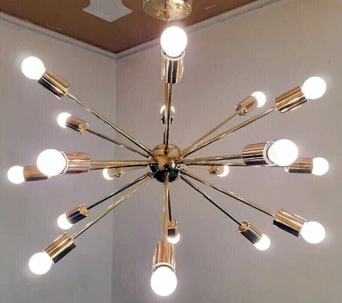 Mid century Style chandelier 18 Lights Sputnik Chandelier Handmade Large Light Cover