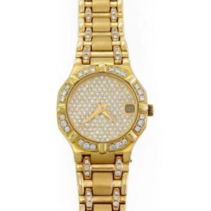 Concord Saratoga 1.75ct Diamond 18k Yellow Gold Date Ladies Quartz Watch - Picture 1 of 5