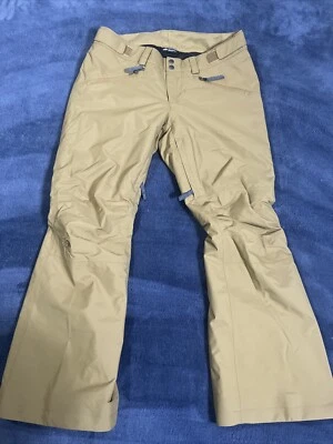 The North Face Womens Snow Pants Tan Khaki hyvent insulated ski snowboard Sz L - Image 1 of 4