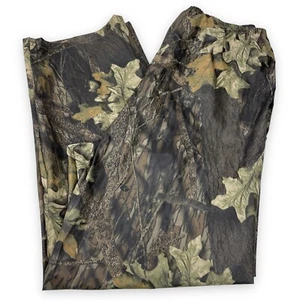 Columbia Mossy Oak Break Up PVC Nylon Pull On Rain Hunting Pants Size XL - Picture 1 of 11