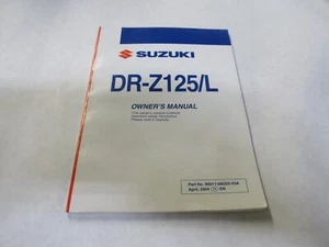 OEM FACTORY OWNERS MANUAL 2004 DR-Z125L - Picture 1 of 3