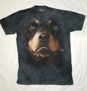 The Mountain Rottweiler Large Face Print Animal 100% Cotton Adult Size 2XL - Picture 1 of 9
