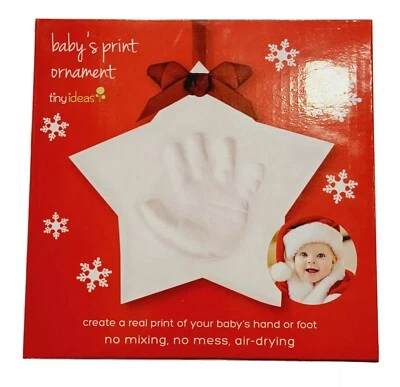 NUEVO Pearhead PEQUEÑAS IDEAS Estampado de Bebé Huella de Mano Huella de Estrella Ornamento  Foto 1 de 4