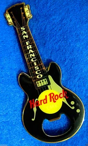 IMÁN DE GUITARRA ABRIDOR DE BOTELLAS GIBSON NEGRO SAN FRANCISCO Hard Rock Café no es un alfiler - Imagen 1 de 1