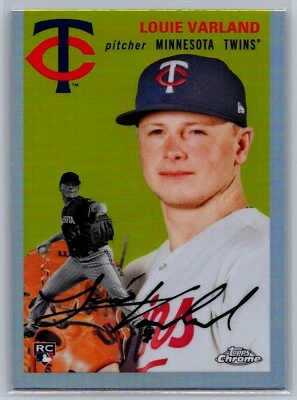 2023 Topps Chrome Platinum Anniversary Louie Varland #115 Refractor RC - Image 1 of 2