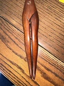 NUSSKNACKER Vintage Mahagoni weibliche Form MCM Vintage 7,5" Post WW2 - Bild 1 von 6