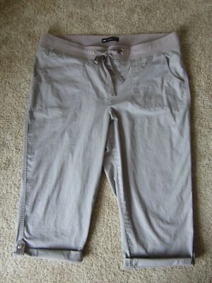 Lee Mujer 18 Mediano Relaxed Fit Gris Morado Claro Cordón Capris Foto 1 de 4