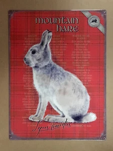 Mountain Hare SML - Tin Metal Wall Sign - Picture 1 of 1