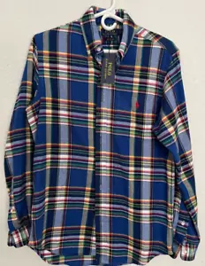$125 NWT Mens Polo Ralph Lauren Classic Fit Performance Flannel Button Shirt - Picture 1 of 18