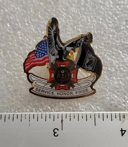 V.F.W. Service, Honor, Pride Clutch Pin Pinback - Picture 1 of 3