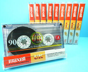 🙈 10x MAXELL UR 90 * IEC TYPE I 1 * Tapes Cassettes Kassetten Casetes * 02