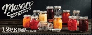Juego de 12 tarros de conservas Mason Craft & More de 4 oz - Imagen 1 de 6