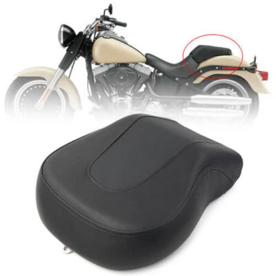 Asiento de pasajero trasero Pillón para Harley Davidson FLSTF FatBoy 2008-2014 negro EE. UU. Foto 1 de 4