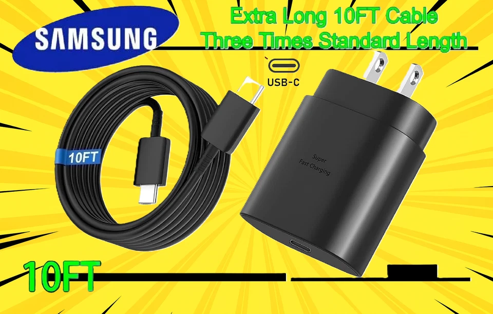 OEM Samsung Galaxy Z Fold3 Note S8 to S22 5G TA-800 25W Fast USB-C Wall Charger