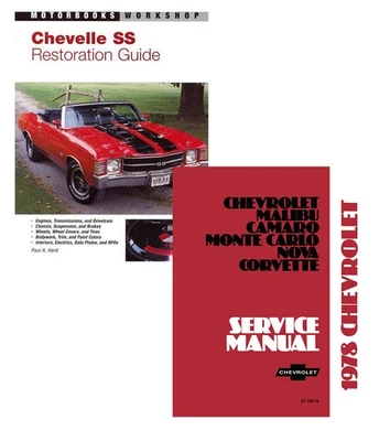 Chevrolet Service Manual Chevelle SS 1978 guía de restauración juego de 2 libros Foto 1 de 3