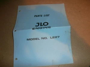 Oldtimer JLO Motor L227 Teileliste Handbuch - Bild 1 von 2