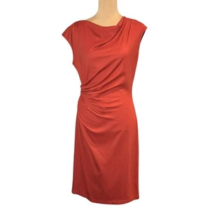 Nuevo con etiquetas Vestido Vaina Lafayette 148 Talla 8 Naranja Oxidado Oficina Carrera Trabajo Minimalista - Imagen 1 de 13