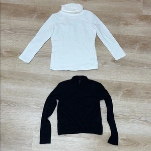 Art Class Long Sleeve Black Knot Front Top & Cat + Jack Turtleneck 6/6x - Picture 1 of 5