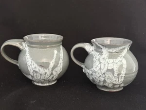 Vintage Pair of Fursbreck Pottery Orkney Small Mugs in Excellent Condition - Picture 1 of 8