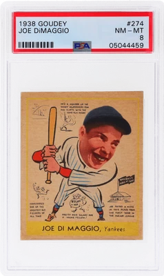 1938 Goudey Heads-Up Joe Dimaggio #274 PSA 8 - Image 1 of 2