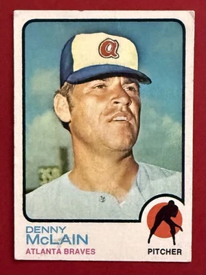 Tarjeta de béisbol Denny McLain 1973 Topps High #630 Atlanta Braves  Foto 1 de 2