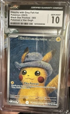 CGC 10 Pikachu with Grey Felt Hat 085 Sv: Scarlet & Violet Promo Cards Van Gogh - Image 1 of 2